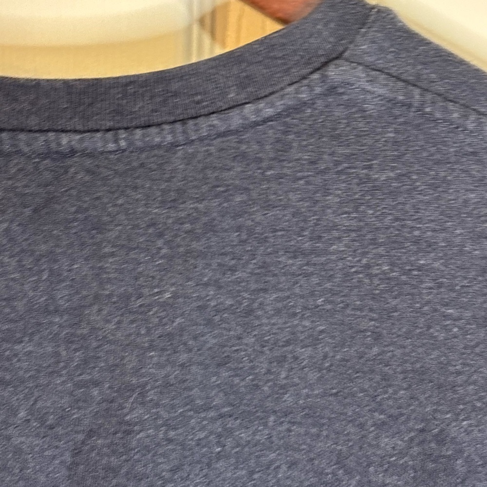 A.P.C. Rue Madame Charcoal Blue Sweatshirt w/ Leather Elbow Patches XL - Picture 5 of 7